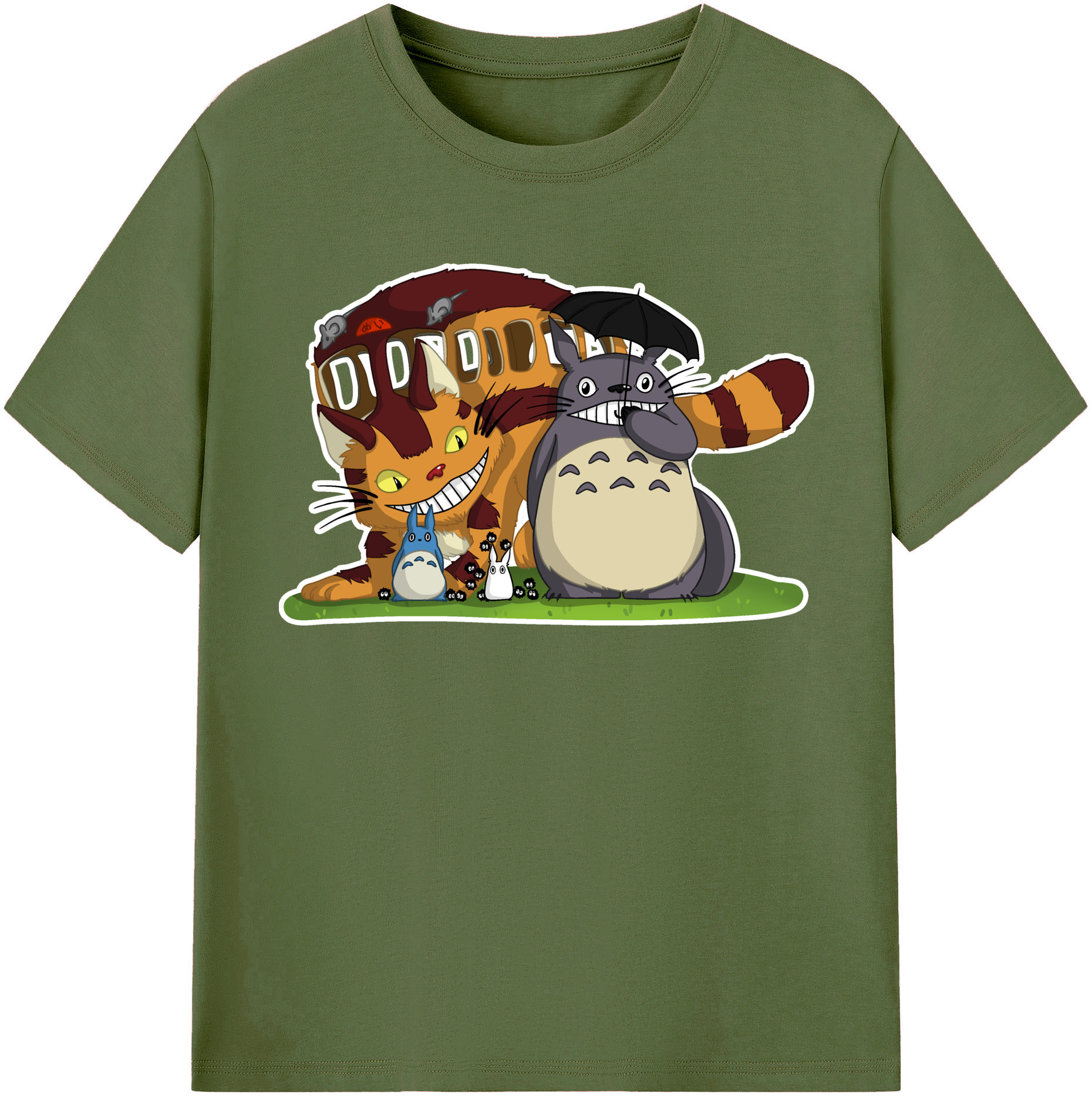 （画像用） となりのトトロ 草壁メイ 草壁サツキ My Neighbor Totoro Satsuki Kusakabe Mei Kusakabe 綿100％半袖Tシャツ（フロントプリント）